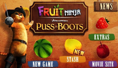 水果忍者穿靴子的猫